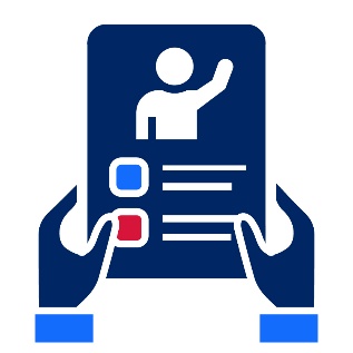 A person holding a document with a person on it.