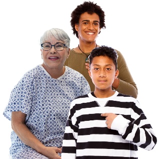 2 people pointing at themselves and there's another person next to them.