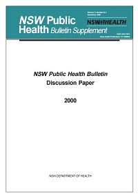 NSW Public Health Bulletin Discussion Paper 2000