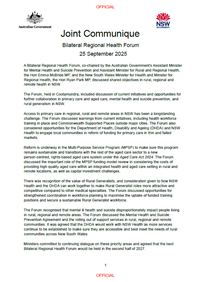 PDF: Bilateral Regional Health Forum - Joint Communique - September 2025