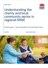 Understanding the charity and local community sector in regional NSW
