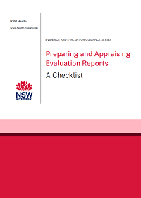 Preparing and appraising evaluation reports: A checklist