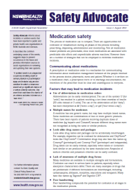 Safety Advocate Issue 2 - Medication Safety