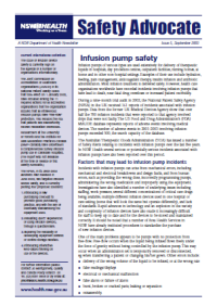 Safety Advocate Issue 5 - Infusion Pump Safety