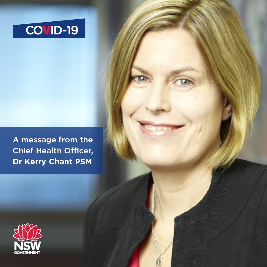 A message from the Chief Health Officer, Dr Kerry Chant PSM