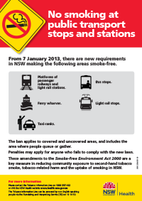 No Smoking at Public Transport Stops and Station (A3 Poster)