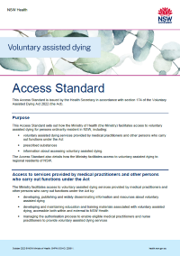 NSW Voluntary Assisted Dying Access Standard