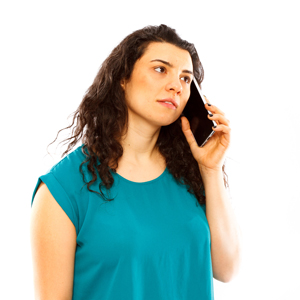A person making a phone call.