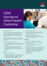 Aboriginal Allied Health Cadetship