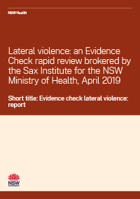 Evidence Check Lateral Violence: Report