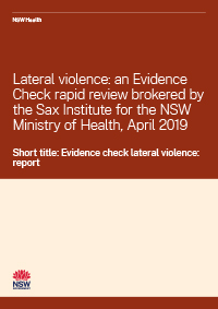 Evidence Check Lateral Violence: Report