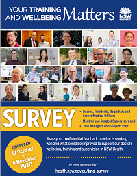 Your Training and Wellbeing Matters Survey poster