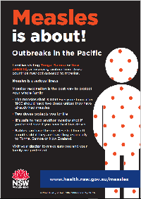 Measles is about! Outbreaks in the Pacific brochure (English)