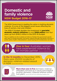 Domestic and family violence - NSW Budget 2016-17