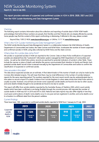 NSW Suicide Monitoring System - Report 23 - Data to July 2022