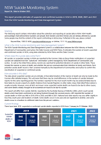 NSW Suicide Monitoring System - Report 26 - Data to October 2022