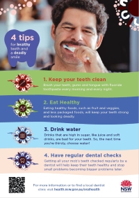 Posters: 4 tips for healthy teeth and a deadly smile